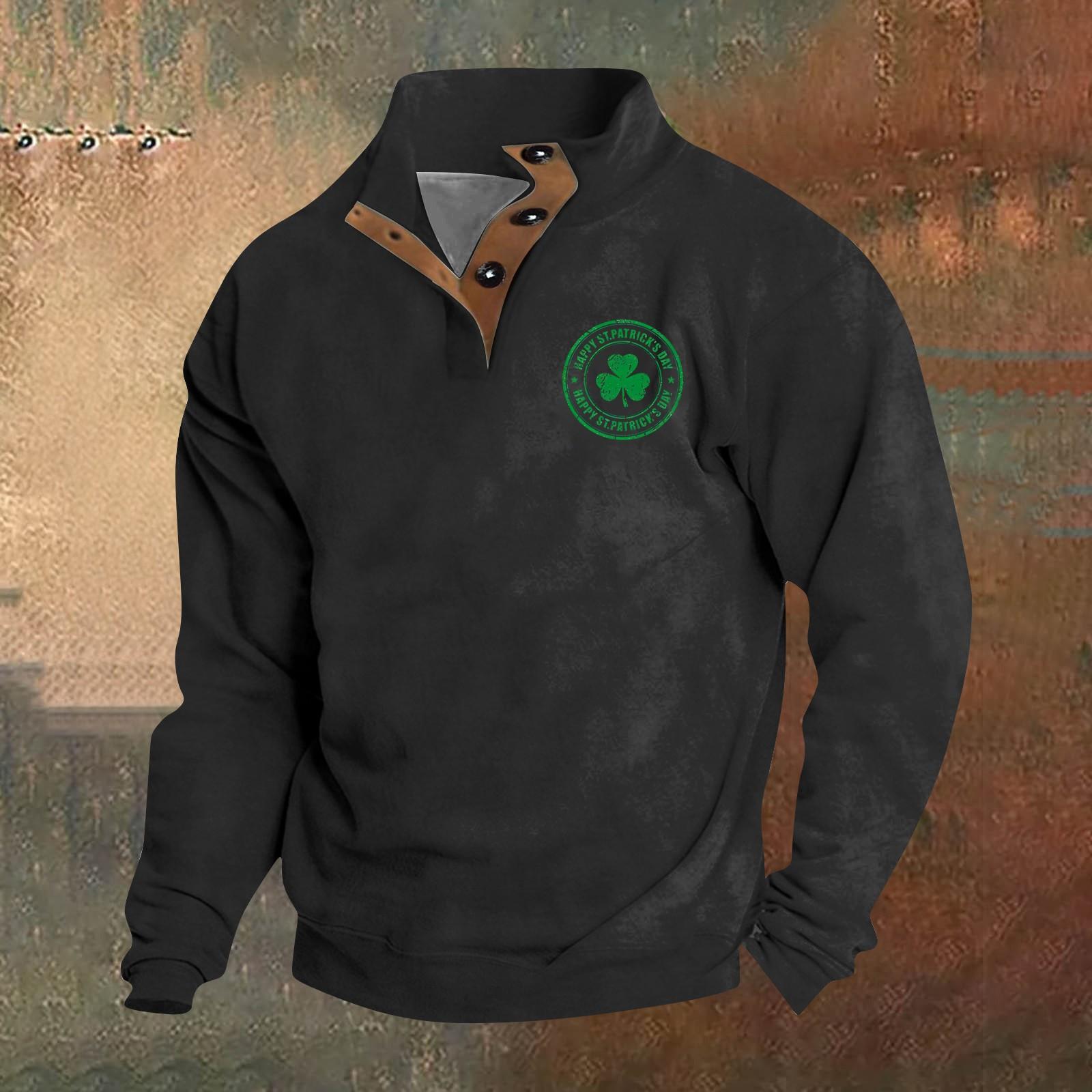 

Мужской круглый вырез с длинным рукавом, пуловер с принтом ко Дню святого Валентина, парная толстовка L чёрный