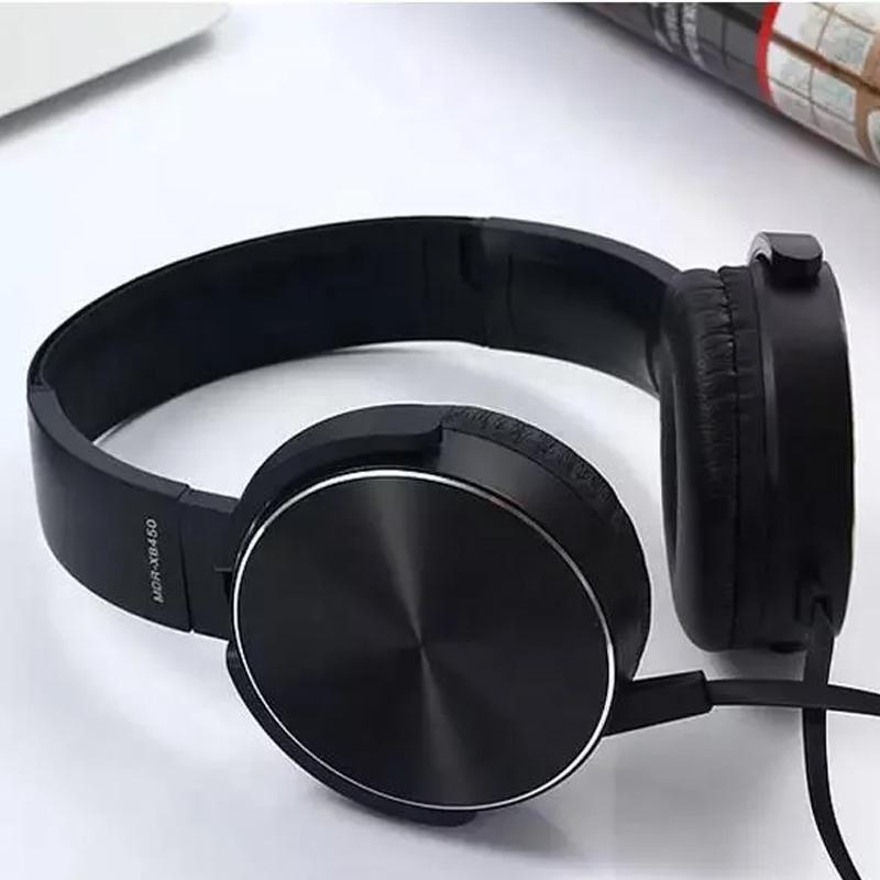 Wired Headphones Bass HiFi Over Ear Headset Earphoned Stereo Noise Cancelling