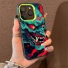 Japan Ghost Face Samurai Phone Case For iPhone 16 15 14 13 12 11 Pro Max X XR XS MAX Matte Shockproof Back Anti Fall Matte Cover