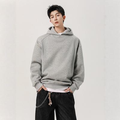Casual Hooded Sweater Men's and Women's Autumn American High Street Versatile Loose Couple Splicing Hoodie
