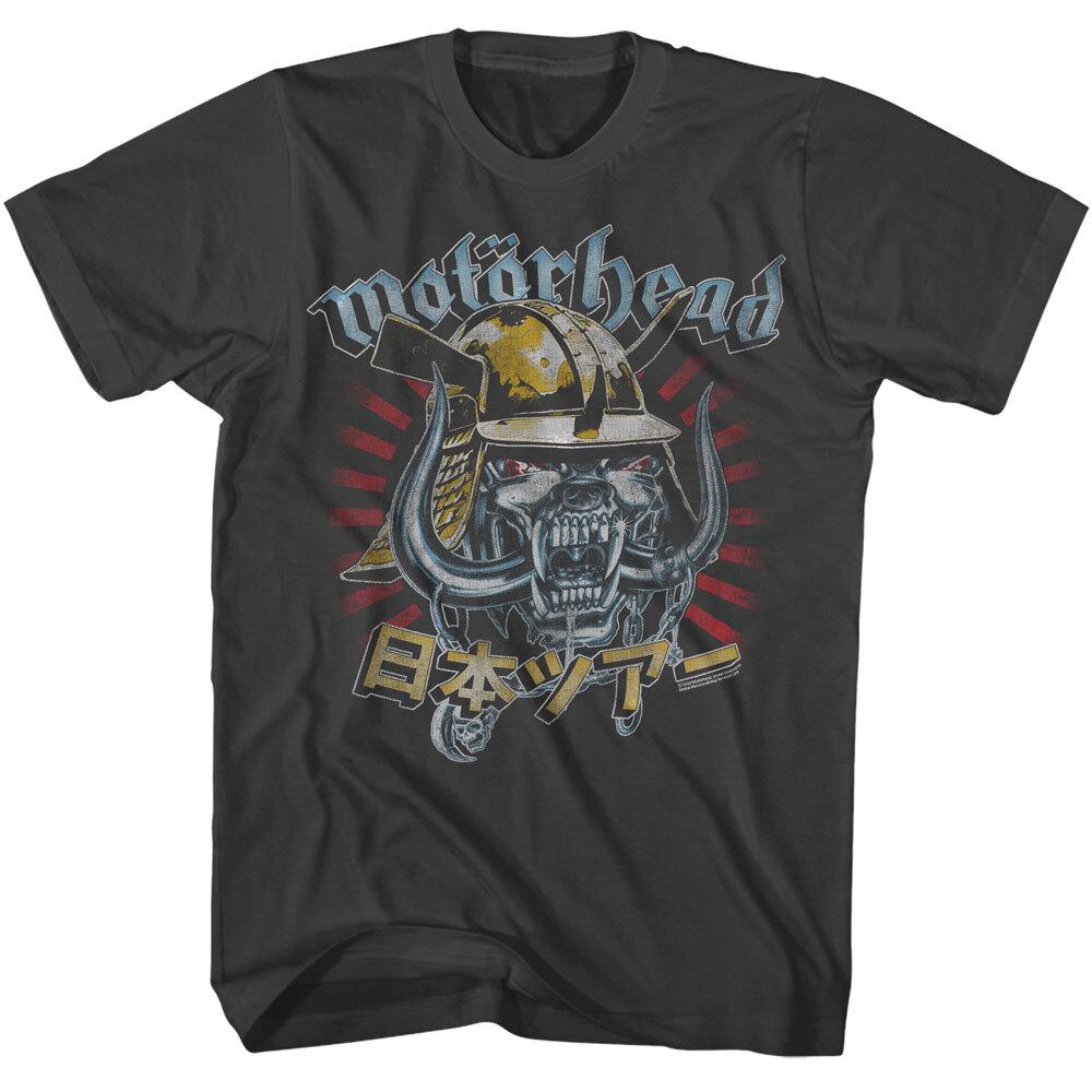 Motorhead Japanese Tour Samurai Helmet Men T Shirt Rock Band Music Merch M