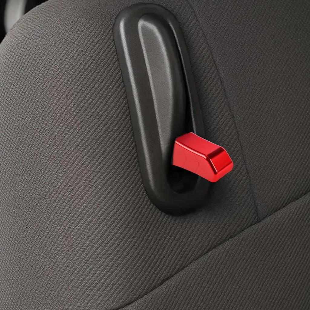 2PCS Car Adjustment Rods Seat Release Lever Knob Latch Handle Side Red Black Aluminum Alloy For Ford Mustang 2005 2006-2014