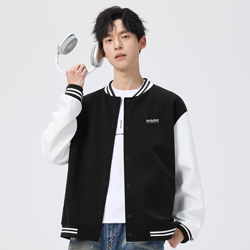 Mark Hua Fei Men's Loose-Fit Korean Style Baseball Jacket