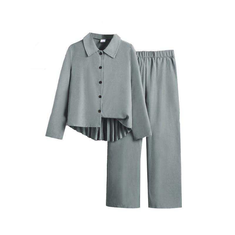 Rudens '25 Laisvalaikio Klostuotos Blūzės ir Plačių Kelnių Rinkinys Vaikams