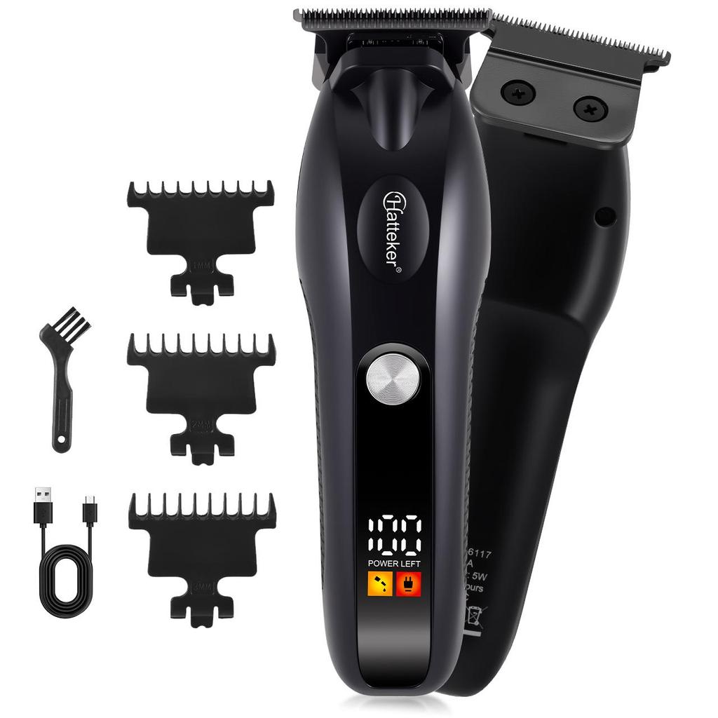 Electric Clippers Cordless Digital Display with LED Screen for Professional Barber Use Shaving and Oil Headcut Sculpting USB Rechargeable