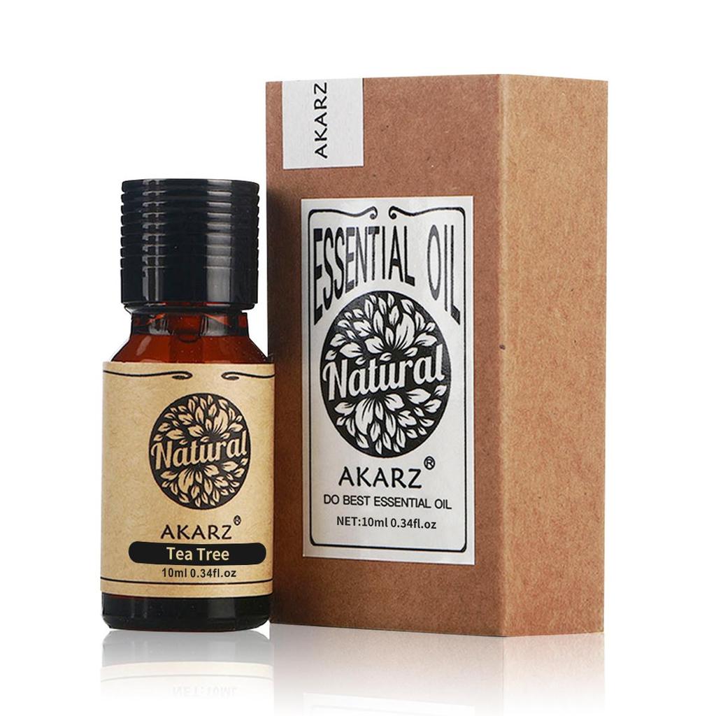 Óleo Essencial de Árvore de Chá AKARZ Corpo Rosto Cuidados com a Pele Spa Mensagem Aromaterapia Óleo de Árvore de Chá