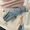 Women's Autumn/Winter Korean Style Velvet Touchscreen Gloves - Cute & Warm for Cycling/Driving