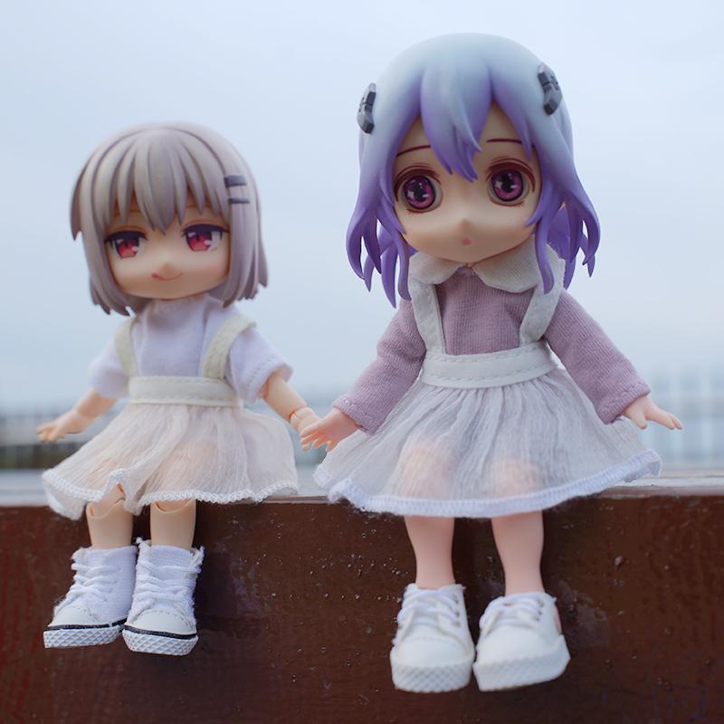 Neue Puppenkleidung Langarm-T-Shirt/Prinzessinnenkleid Hochzeitsrock für ob11, obitsu11, Molly, 1/12bjd Puppenkleidung Zubehör