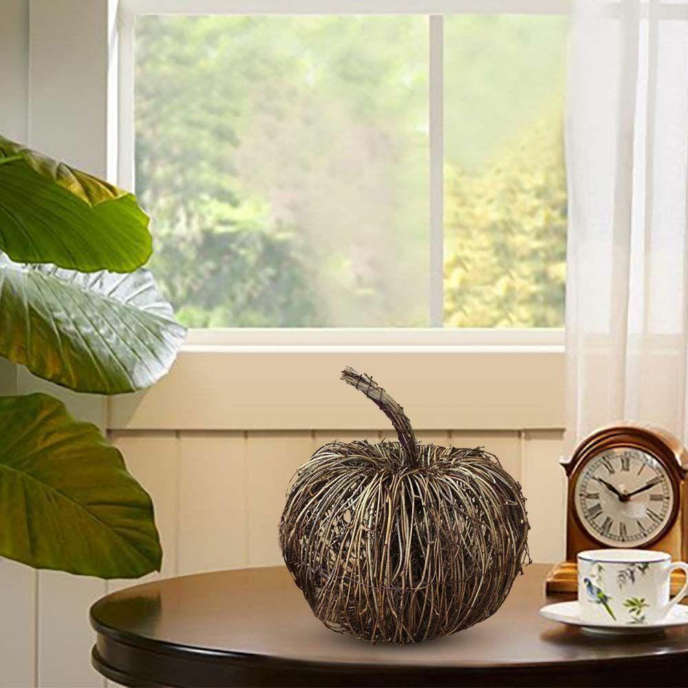 Decors Harvest Festival DIY Home Ornaments Rattan Woven Pumpkin Party Supplies Halloween Decoration