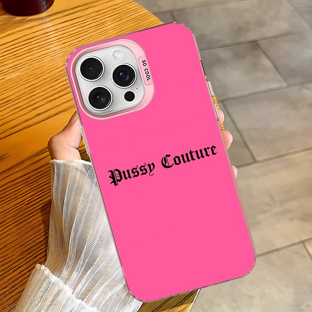 J-Juicy C-Couture Handyhülle für iPhone 17 16 15 14 13 12 11 Pro Max Plus Farbe Silber Hülle