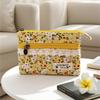 Japanese Floral Canvas Coin Purse Double Zipper Wallet Small Card Holder Cash Pouch Multi Pocket Change Purse for Women