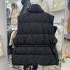 Winter Autumn Women's Stand Collar Solid Color Sleeveless Warm Vest Jacket Ladies Loose Chic White Duck Down Coat