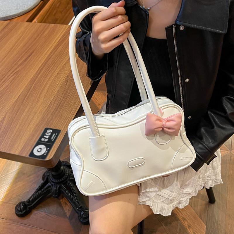 2025 Summer New Shoulder Bag Cute Girl Large Capacity Bow Tote Bag Fashion Commuter Big Bag Woman