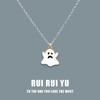 RUI RUI YU Halloween Ghost Necklace Pendant Necklace for Women Men Girlfriend Couple Lover Jewelry Gift