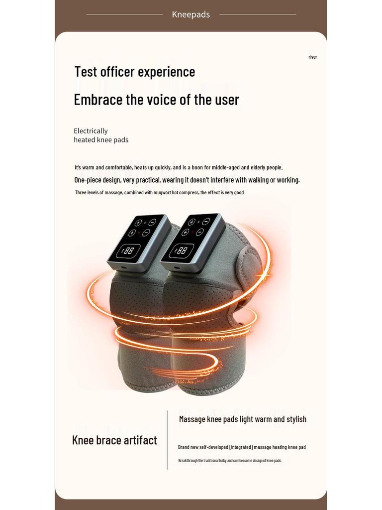 Portable Electric Heated Knee Pads & Leg Massager for Hot Compress and Cold Protection