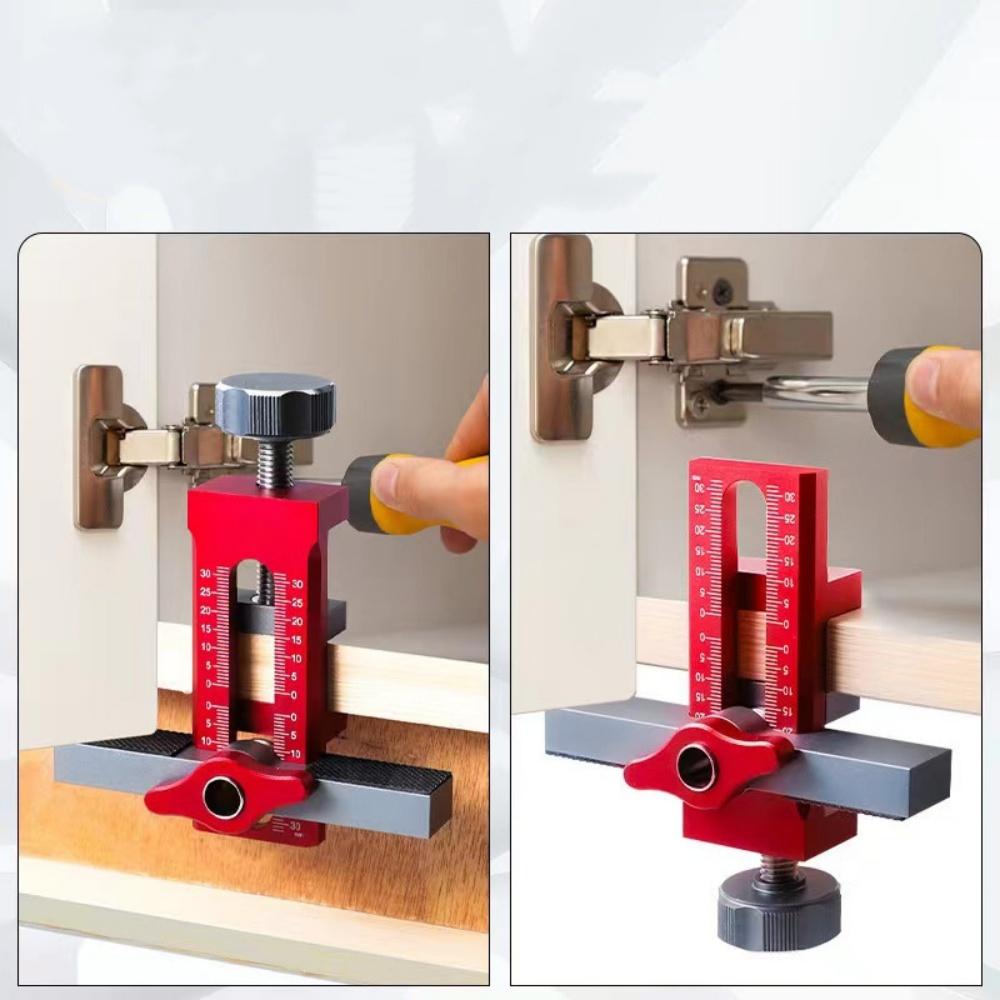2 In 1 Cabinet Door Installation Positioner Hole Opening Tool Adjustable Aluminum Alloy Cabinet Portable Cabinet Mount Locator