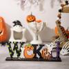 Eerie Wood Crafted Ornament Stylish Wood Halloween Letter Ornament Decoration for Enthusiastic Decorators