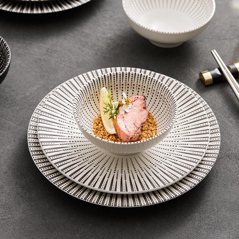 Ru Han Ceramic Light Luxury 9.5-inch Flat Plate