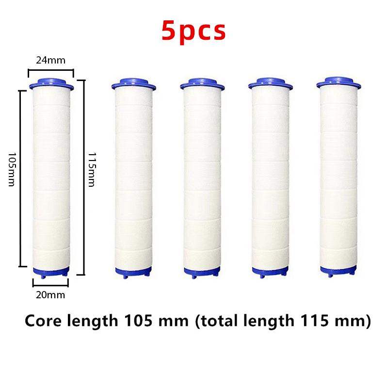 5Pcs Spray Head PP Cotton Filter Cartridge Is Suitable For Most Handheld Shower Bathroom Accessories