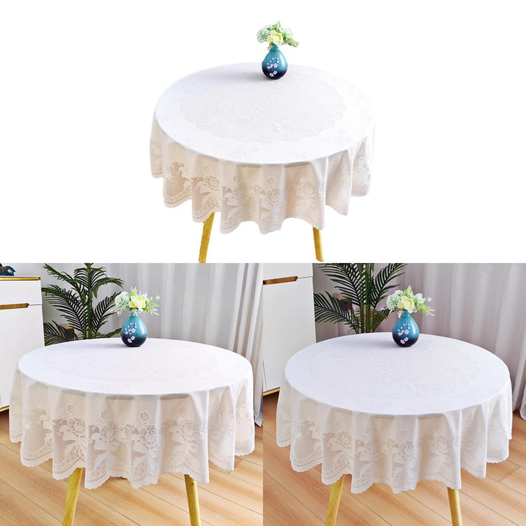 Moderne minimalistische runde PVC-Tischdecke mit wasserdichter und staubdichter Funktion für die Esszimmerdekoration zu Hause
