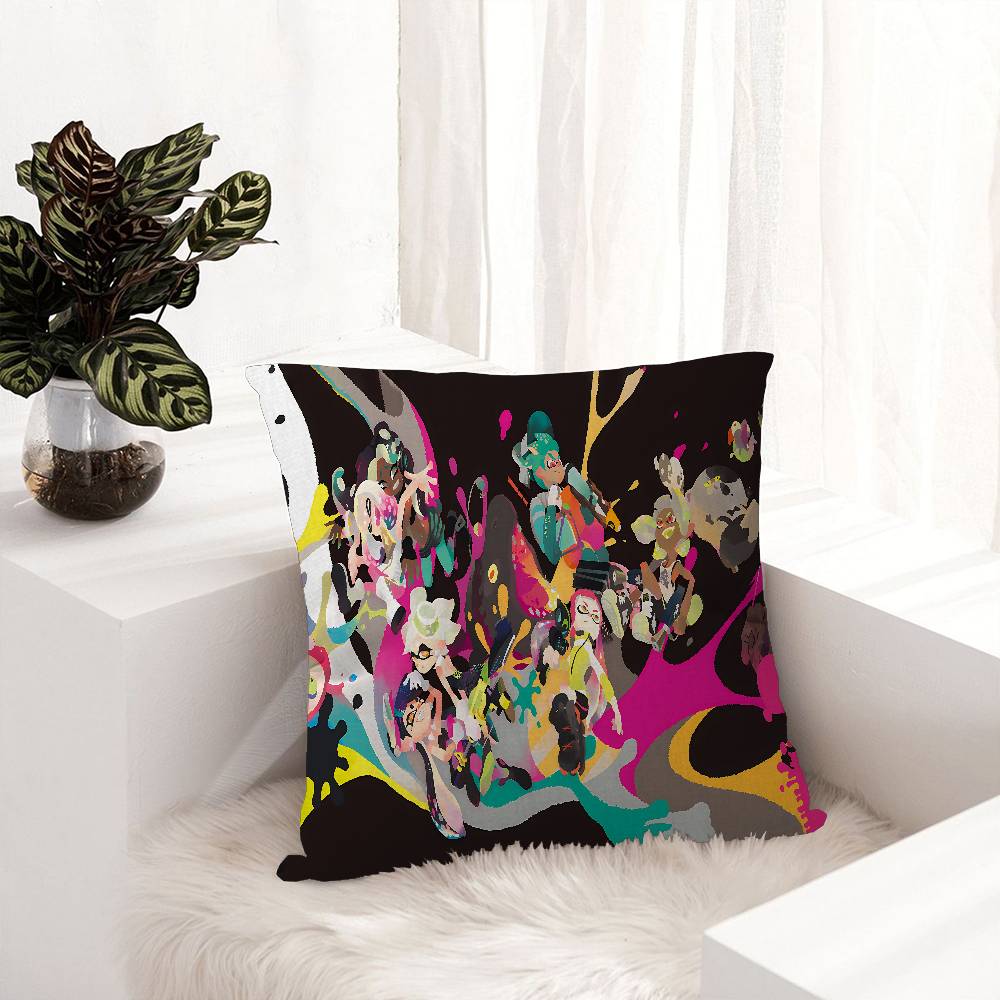 Game S-Splatoon Pillow Anime Pillow Sofa Bed Head Pillow Cover Cushion Cover 45x45 Cm Fashion
