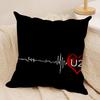 Rock U-U2 Band Music Cushion Cover Silky Short Plush Invisible Zipper Dustproof Sofa Pillow Case For Home Decor