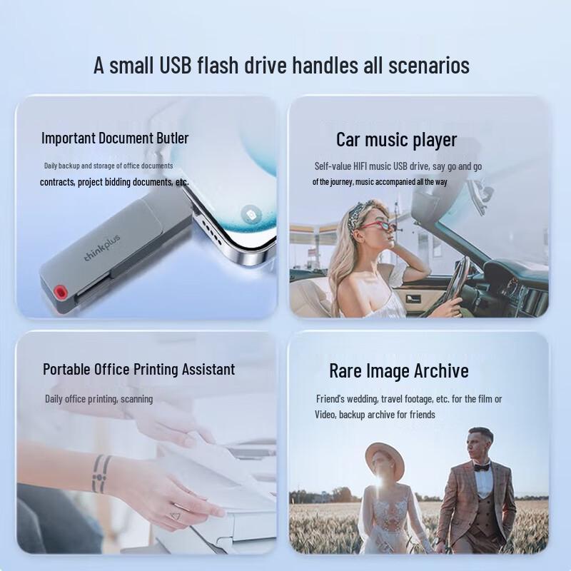 Lenovo ThinkPlus TPU301 Type-C & USB 3.2 Dual Interface USB Flash Drive