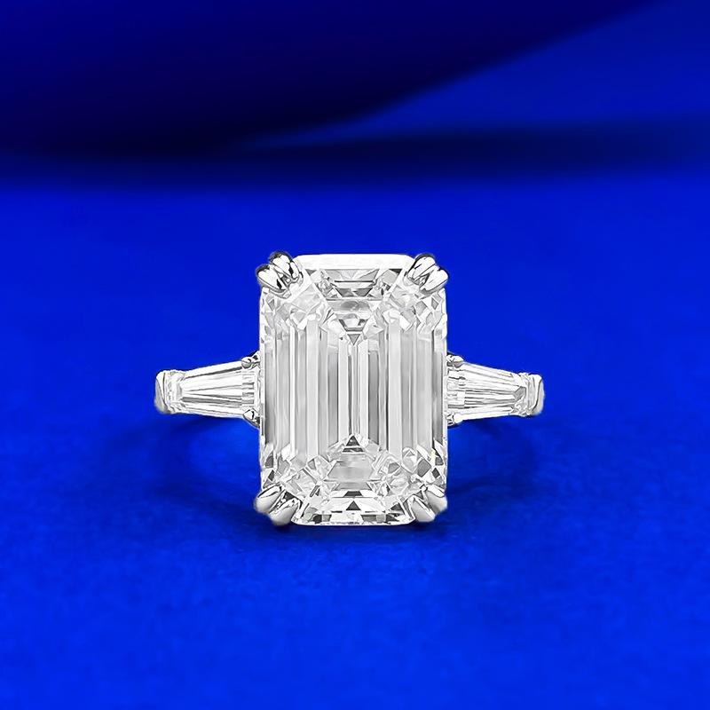 

Simulation Emerald Cut 9 * 13Mm Rectangular Ring Ring No. 9