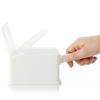 Like-it Rice Scoop Holder with Case (with Cover), White, Approx. 13.5cm W x 5.2cm D x 9cm H (excluding rice scoop), STK-21