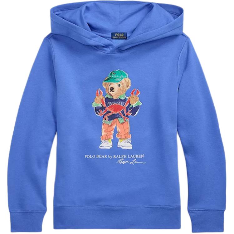 

Polo Ralph Lauren Hoodie Bear Print Long Sleeve Kids hoodies Blue 323973124-001 S