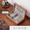 HeMu Solid Wood Jewelry Box Black Walnut Jewelry Box Jewelry Box Solid Wood Retro Storage Box Jewelry Box Wood Black Walnut Box