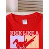 Kick Like A Girl Martial Arts Girls' Crew Neck Fashion Sweatshirt, Autumn And Winter Western Style Top, Long Sleeve T-Shirt