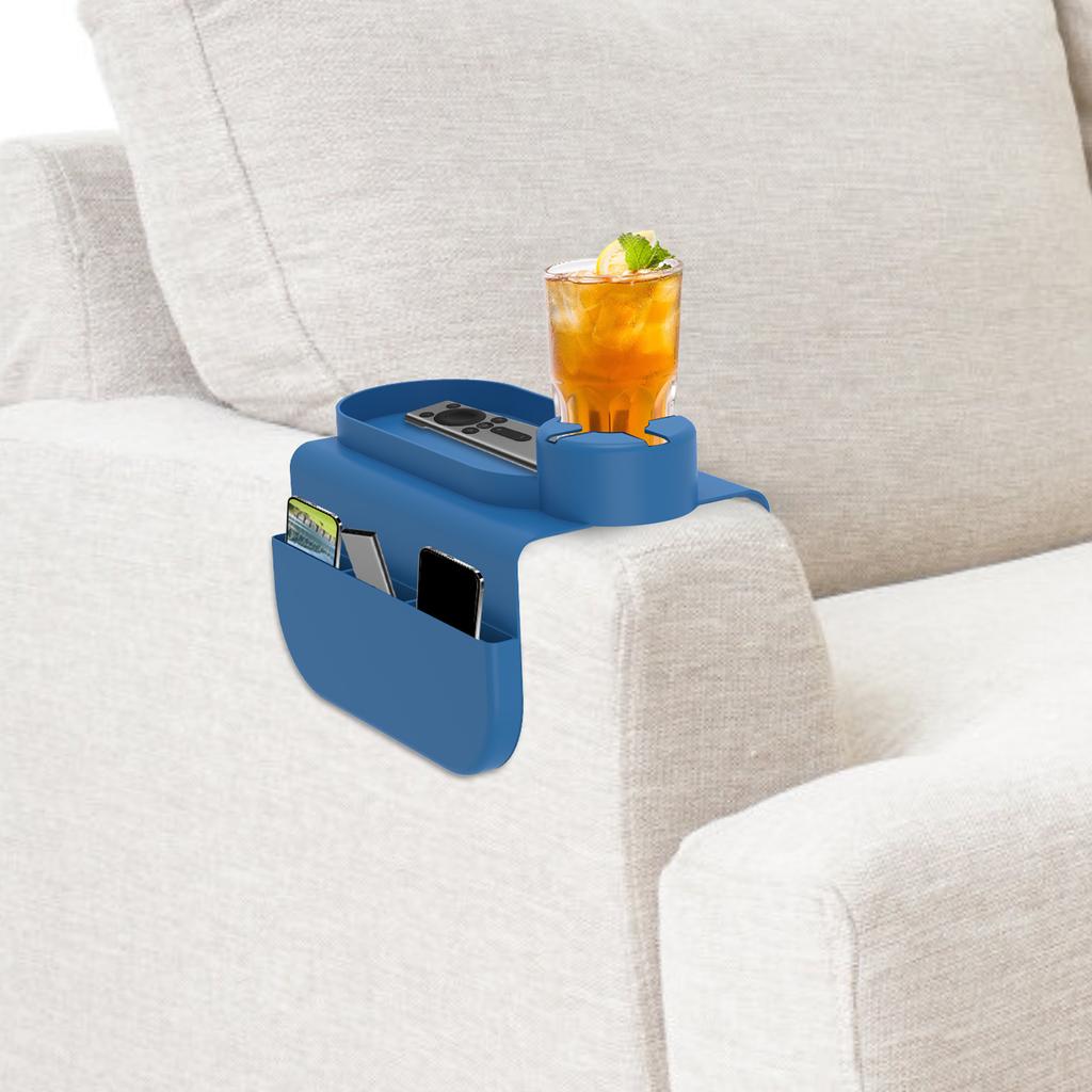 Silicone couch Cup Holder Sofa Armrest Tray Anti-Slip Sofa Coaster Arm Chair Couch Recliner Remote Control Organizer Holder