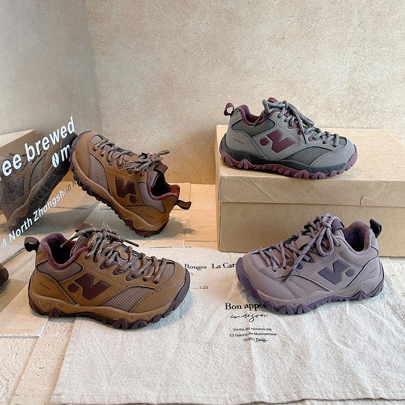 Kids Warm Lined Outdoor Hiking Shoes Outdoor Shoes School Walking and Daily Activity Youth Everyday Footwear Sizes 26-37