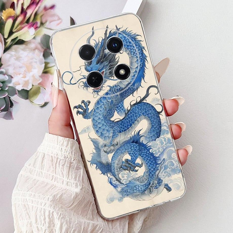 For Huawei Nova 13i 12i Case Cute Animal Tiger Lion Dragon Cartoon Phone Cover On Nova13i Nova12i Soft Silicone Clear Coques