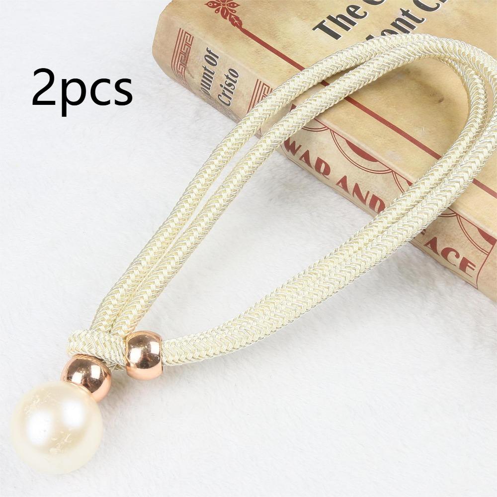 2pcs Polyester Hanging Ball Tiebacks Tassel Fixings Rope Curtain Fasteners  For Home, Bedroom