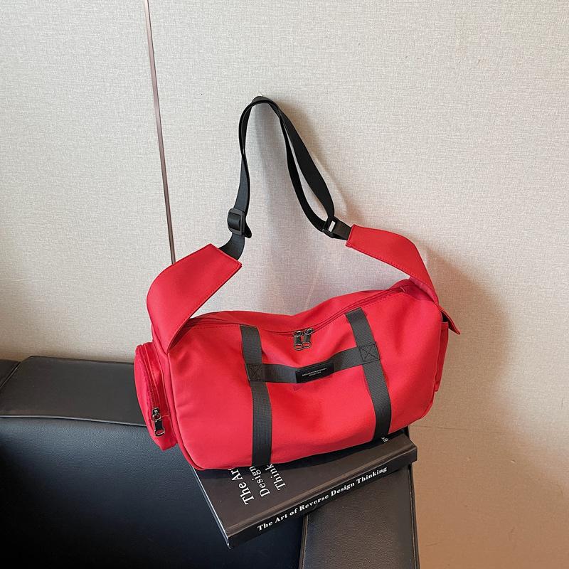 

Tide Женская большая сумка-подушка Модная спортивная сумка для велоспорта Сумка через плечо из ткани Оксфорд Премиальная сумка через плечо бордовый