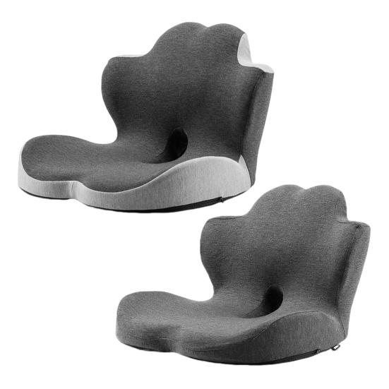 Seat Cushion with Backrest Memory Foam Back And Seat Cushion Pressure Relief Chair Seat Cushion for Office Workers Drivers Long Sitting Hours