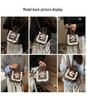 Korean Style Children's Plaid Plush Cartoon Doll Backpack