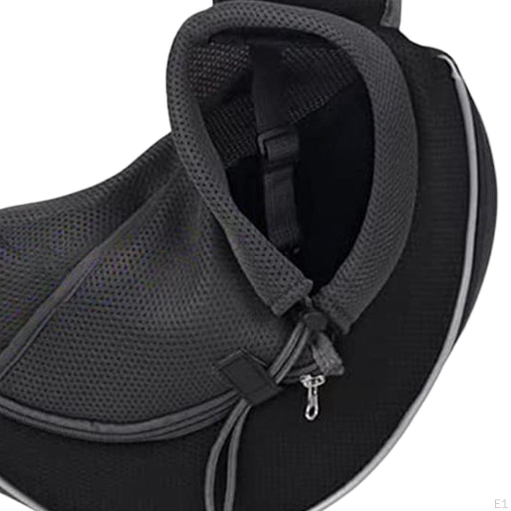 Hands Free Adjustable Dog Satchel Carry Bag for Small Cat , Black