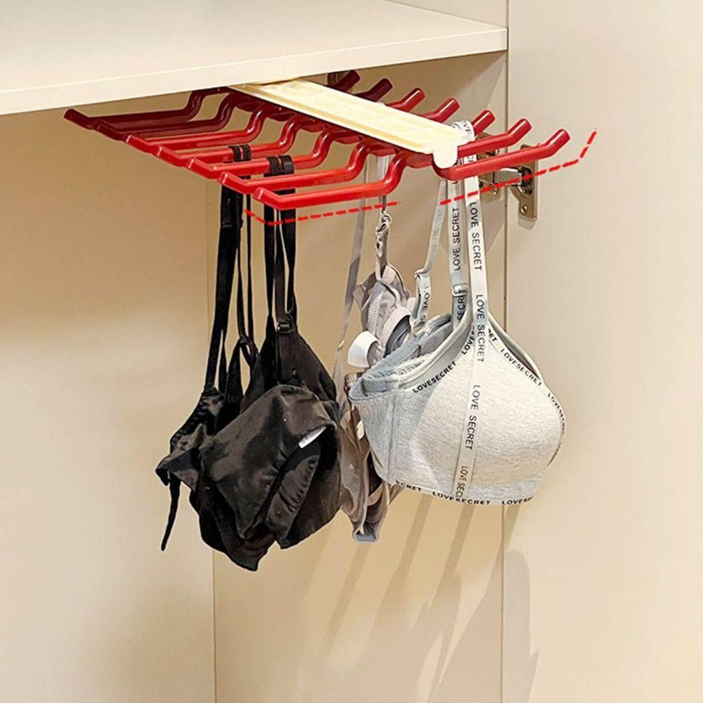 Plastic Underwear Storage Hanger Large Capacity Lingerie Slide Hanger Closet