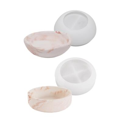 Unregelmäßige Schale Kerzenglasformen Blumentöpfe Silikonform Handgemachte Epoxidharzformen Gipsformen für Heimdekorationen