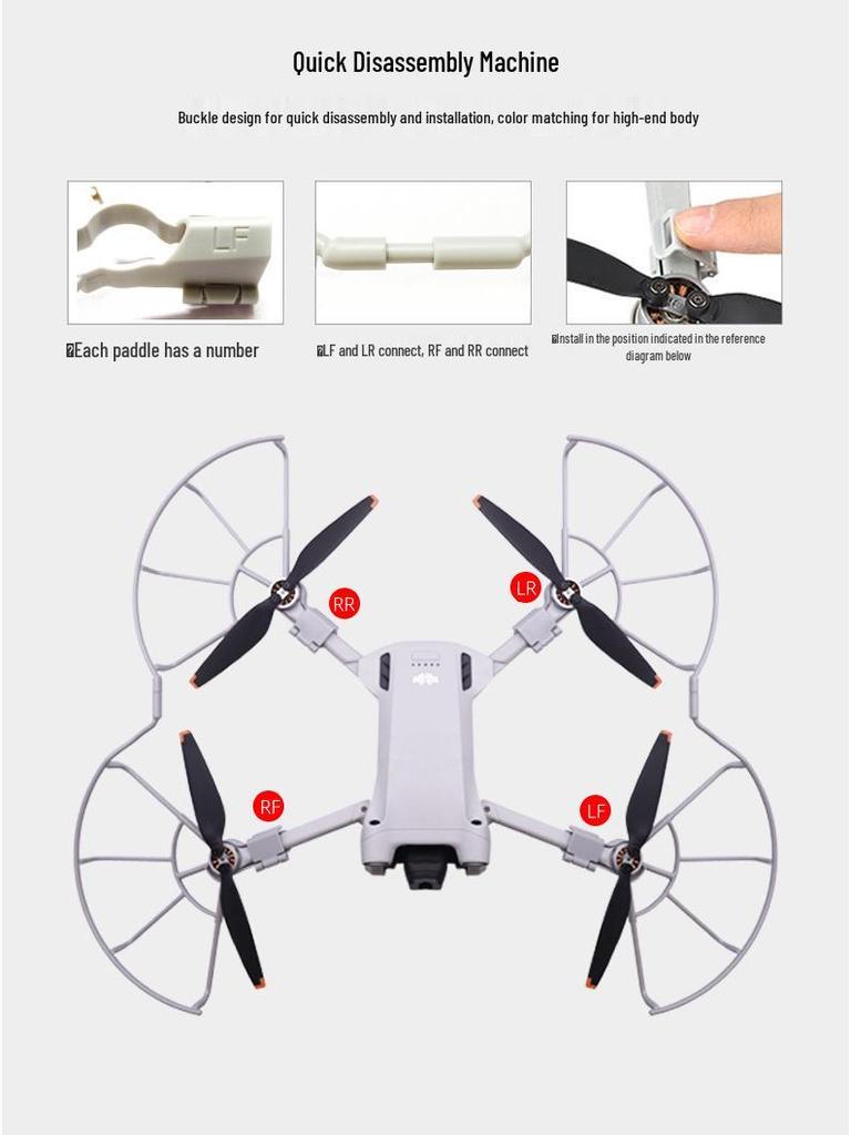 DJI Mini 3/3 Pro Propeller Guards & Protectors - Anti-Collision Rings for Drone