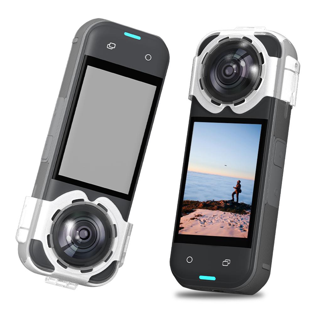 Für Insta360 X5 Objektivschutzabdeckung Kollisionsschutz PC-Objektivschutz Verschleißfester nahtloser Kunststoff-Objektivschutz Objektivschutzhülle