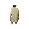 Jordan Logo Solid Color Loose Breathable Round Neck Casual Short Sleeve Dress Women Dresses Yellow DO5052-821