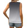 Women's Summer Vest Loose Pleated Round Neck Shirt Casual Sleeveless Top