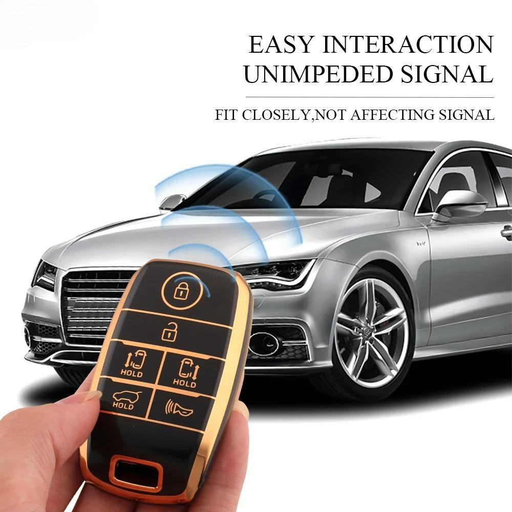 6 Knappar TPU Bilnyckelskal Fodral Fob för Kia New Sedona Grand Carnival Snyggt Sorento L580 Kia Doule Carnival Tillbehör