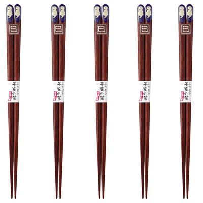 Happy Set of Made In PID5064 J-kitchens Chopsticks, 5, Material Wood, Chopsticks, Japan,