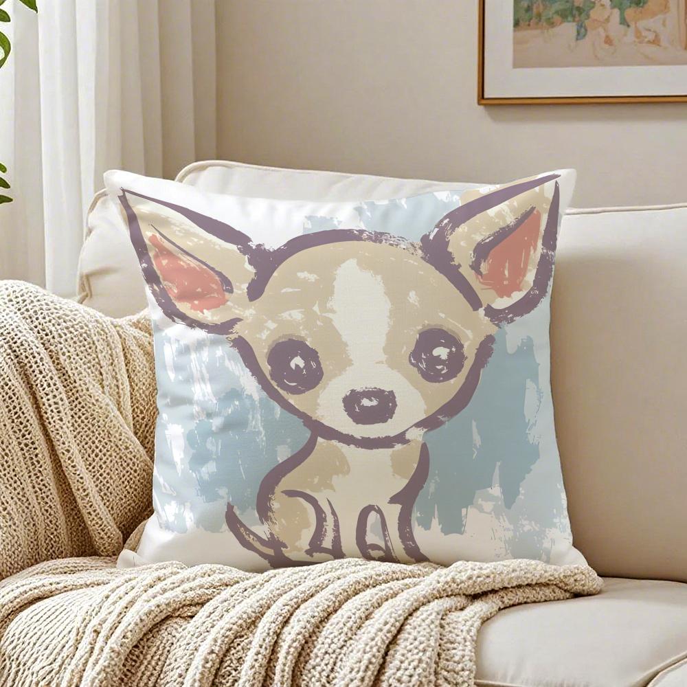 CChihuahua Cushion Cover Pillowcase Antidustmite living Room Sofa Decor Cushion Room