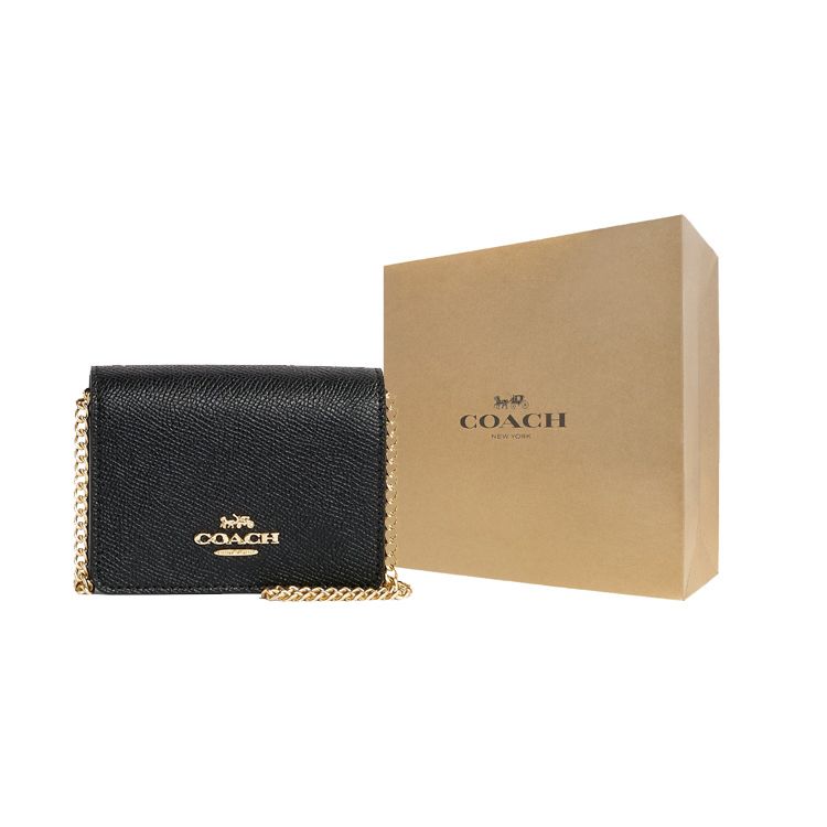 Coach Chain Wallet Series 10 Leather Mini Shoulder Crossbody Bag Women bags Black C0059-IMBLK